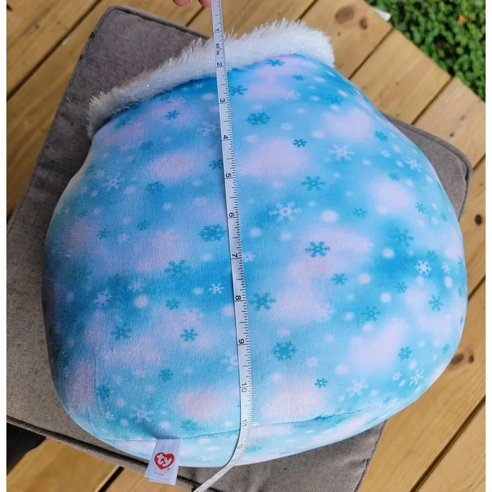 Ty Squishy Beanies FLECK, Large 15 Inch, Snowman with‎ snowflakes
